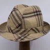 Mida Classic Trilby Beige Ruit -Hoeden Winkel 1561948087