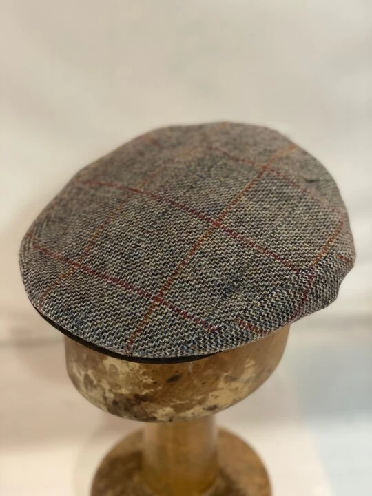 Derby Sport Flat Cap Tweed Ruit Taupe Rust 3 Derby Sport Flat Cap Tweed Ruit Taupe Rust
