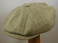 Stetson Hatteras Newsboy Chevron Herringbone Khaki -Hoeden Winkel 1570848239