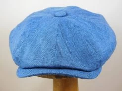 Stetson Hatteras Newsboy Chevron Herringbone Blauw -Hoeden Winkel 1570851684