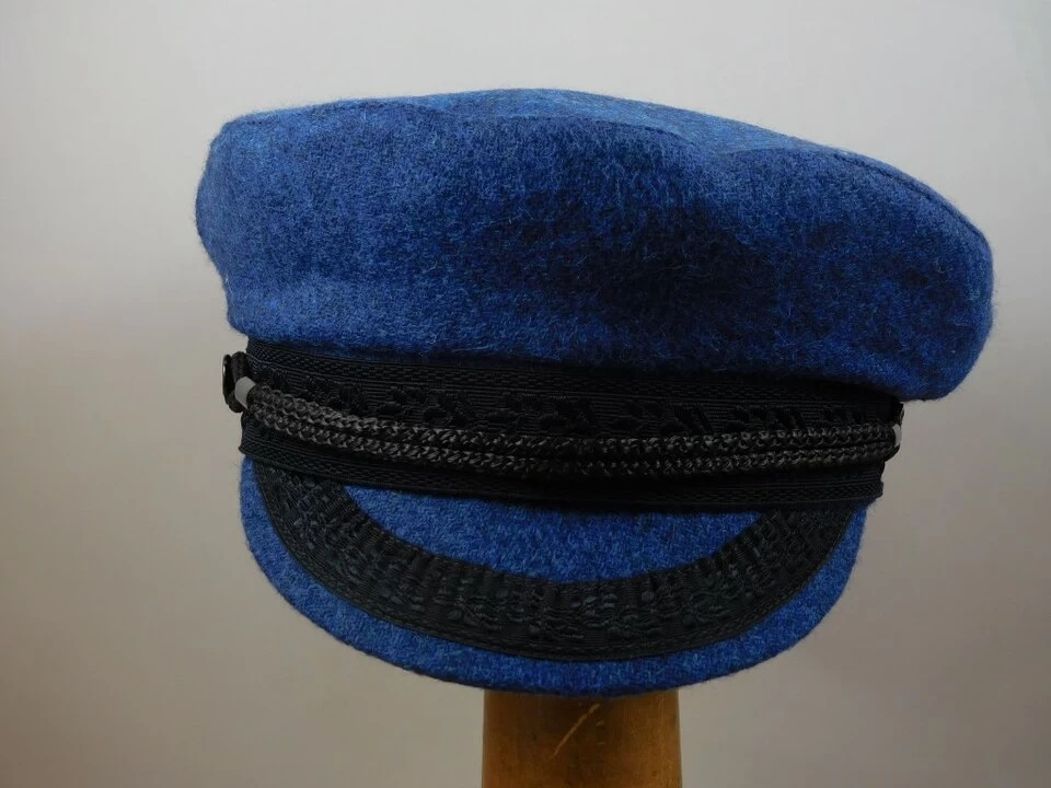 MTM Camaret-Schipperspet Wol BLEU Blauw 4 MTM Camaret-Schipperspet Wol BLEU Blauw - Afbeelding 2