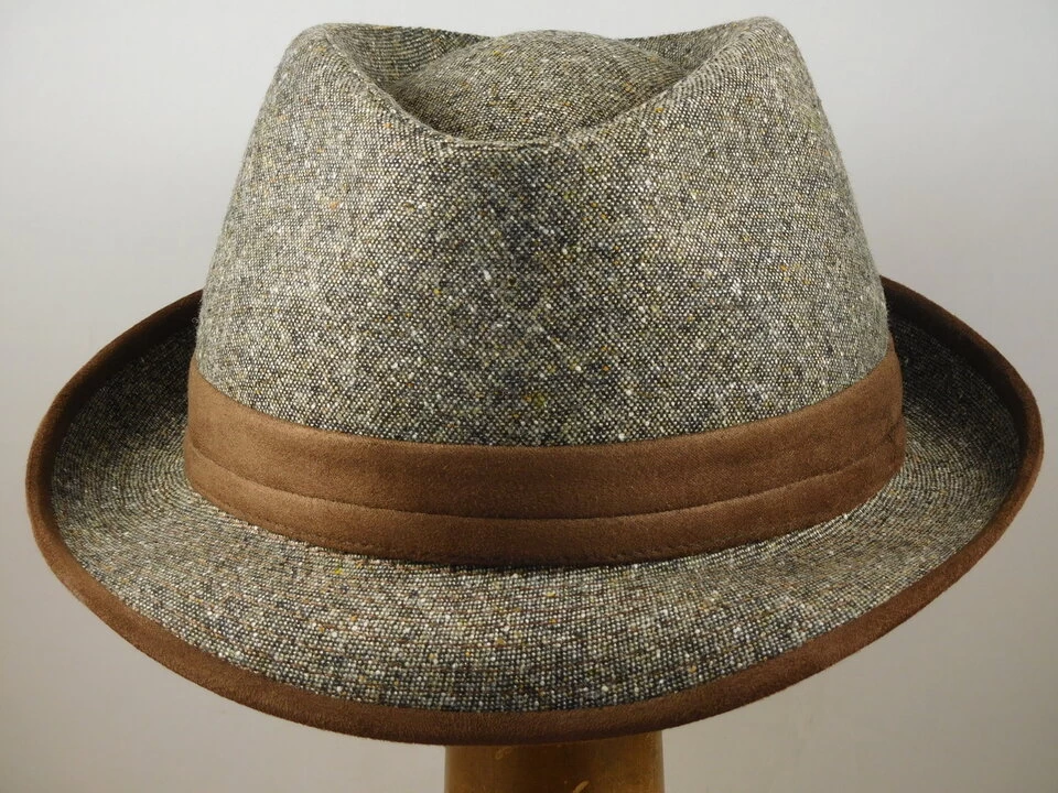 Jos Van Dijck Trilby Tweed Bruin Spikkel 4 Jos Van Dijck Trilby Tweed Bruin Spikkel - Afbeelding 2