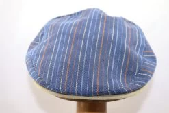 City Sport Klassieke Pet Katoen Visgraat Blauw