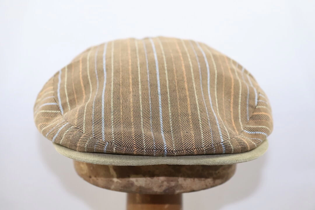 City Sport Klassieke Pet Katoen Visgraat Bruin 4 City Sport Klassieke Pet Katoen Visgraat Bruin - Afbeelding 2