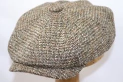 Stetson Hatteras Newsboy Harris Tweed Grijs Oker -Hoeden Winkel 1649570196