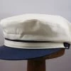 Portaluri Schipperspet Katoen MARINEBLAUW CREME -Hoeden Winkel 1683752162
