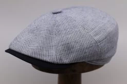 Jos Van Dijck Newsboy Pet Fred LinnenMix Lichtblauw -Hoeden Winkel 1685372039