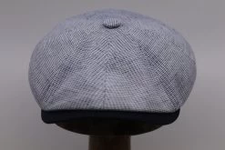 Jos Van Dijck Newsboy Pet Fred LinnenMix Lichtblauw -Hoeden Winkel 1685372046