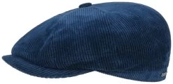 Stetson Newsboy Cap Hatteras Newsboy Corduroy Blauw