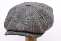 Stetson Newsboy Cap Hatteras Harris Tweed Taupe Petrol Roest -Hoeden Winkel 1749123501