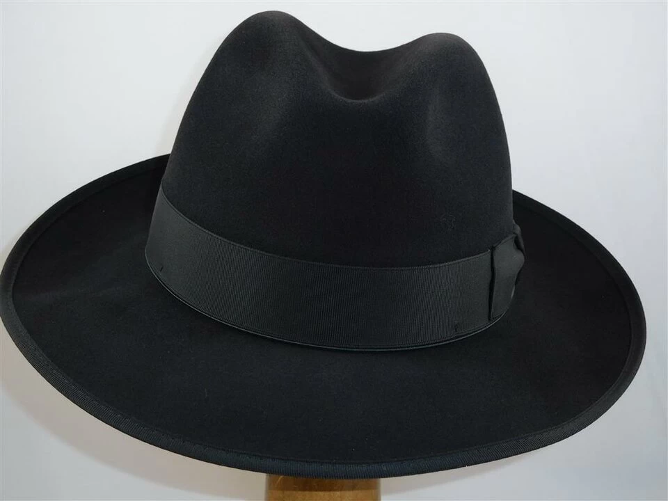 Panizza Fedora Napoli Premium Wolvilt Zwart 4 Panizza Fedora Napoli Premium Wolvilt Zwart - Afbeelding 2