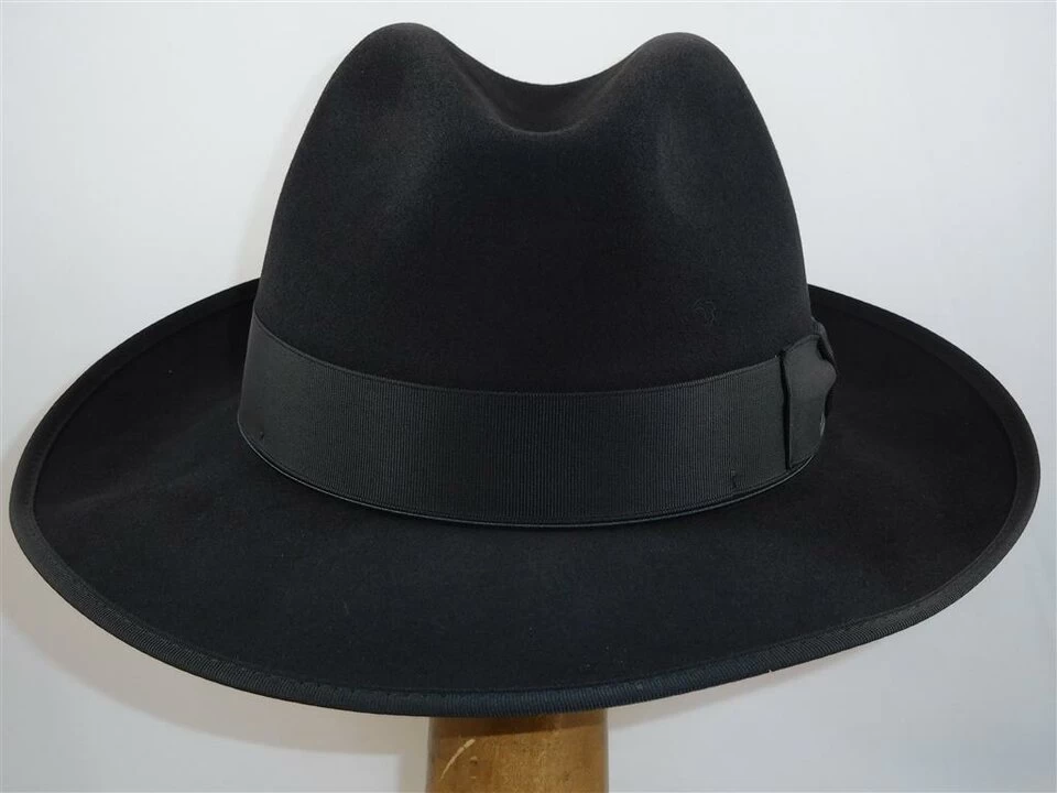 Panizza Fedora Napoli Premium Wolvilt Zwart 5 Panizza Fedora Napoli Premium Wolvilt Zwart - Afbeelding 3
