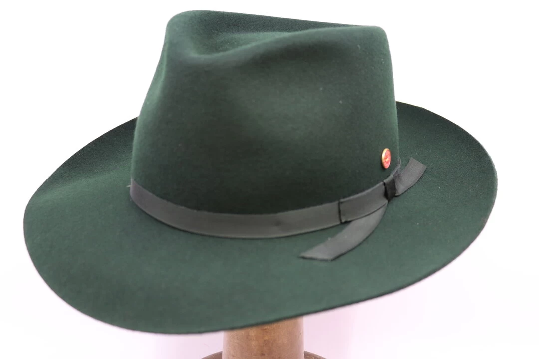 Mayser Fedora Wool Felt Bottle Green 3 Mayser Fedora Wool Felt Bottle Green
