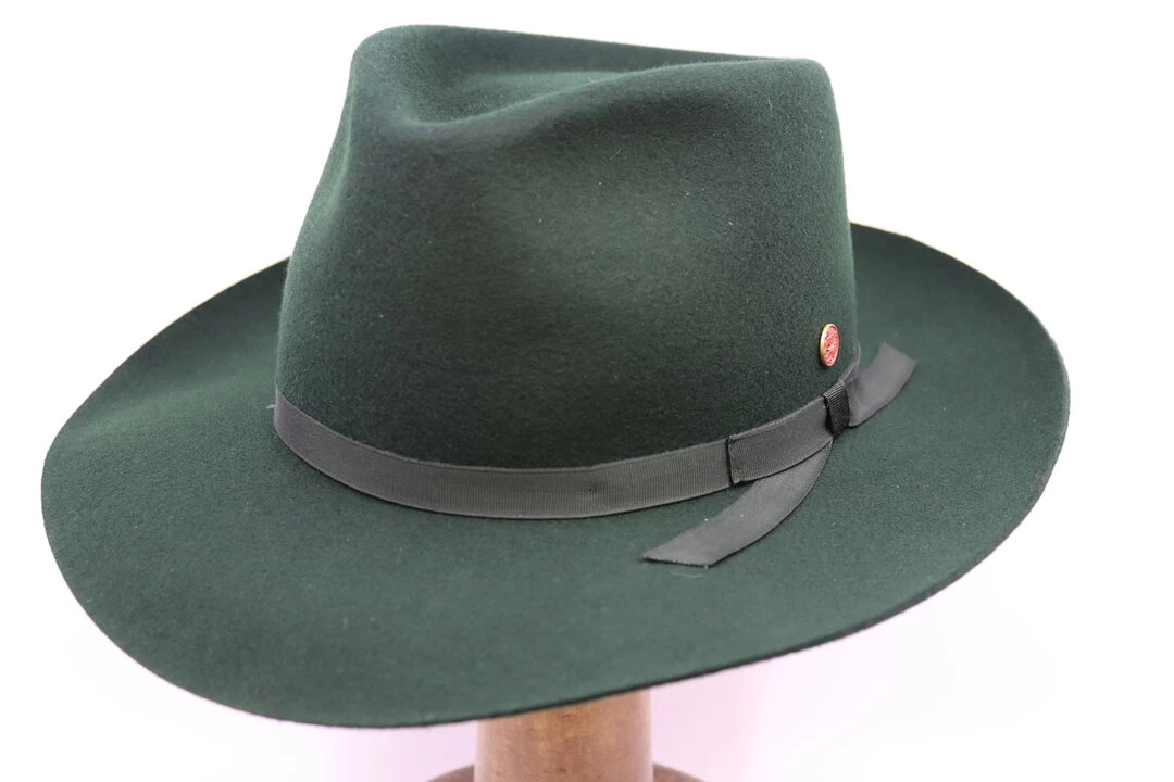 Mayser Fedora Wool Felt Bottle Green 4 Mayser Fedora Wool Felt Bottle Green - Afbeelding 2