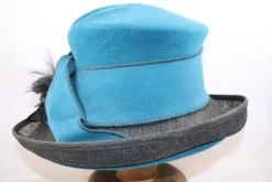 Seeberger Sinamay Vilt Dameshoed PETROL