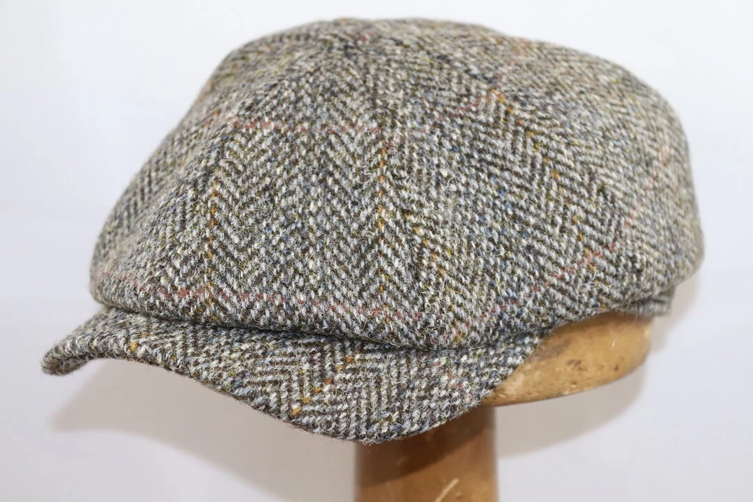 Wigens Newsboy Classic Cap Harris Tweed Grey 3 Wigens Newsboy Classic Cap Harris Tweed Grey