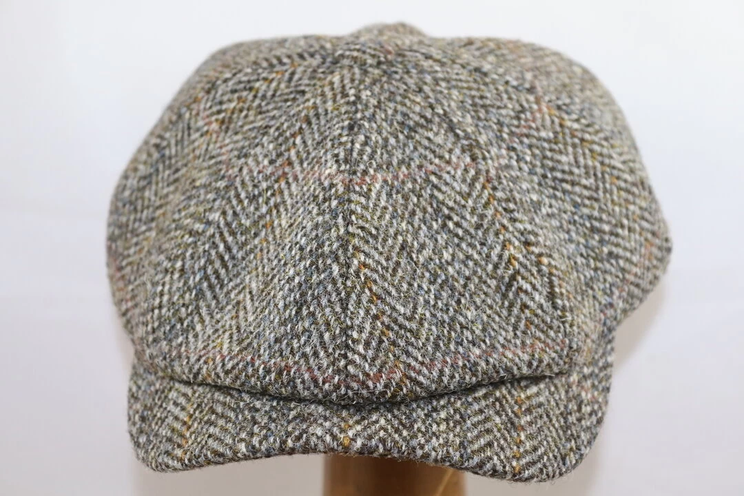 Wigens Newsboy Classic Cap Harris Tweed Grey 5 Wigens Newsboy Classic Cap Harris Tweed Grey - Afbeelding 3