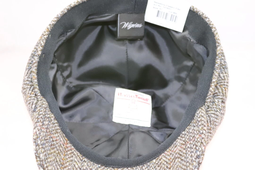 Wigens Newsboy Classic Cap Harris Tweed Grey 6 Wigens Newsboy Classic Cap Harris Tweed Grey - Afbeelding 4