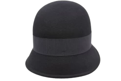 Jos Van Dijck Cloche Wolvilt Strik Black -Hoeden Winkel 1789596168