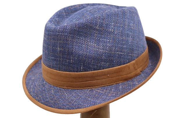 Jos Van Dijck Trilby Blauw Contrast Bruin 3 Jos Van Dijck Trilby Blauw Contrast Bruin
