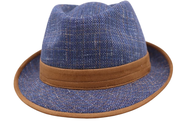 Jos Van Dijck Trilby Blauw Contrast Bruin 5 Jos Van Dijck Trilby Blauw Contrast Bruin - Afbeelding 3