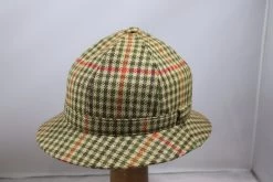 City Sport Tweed Deerstalker Pied De Poule Groen Rood