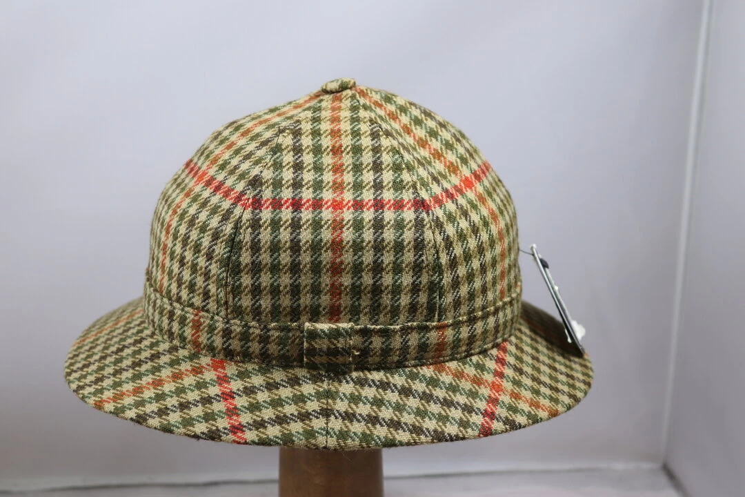 City Sport Tweed Deerstalker Pied De Poule Groen Rood 4 City Sport Tweed Deerstalker Pied De Poule Groen Rood - Afbeelding 2