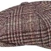 Stetson Hatteras Newsboy Cap Woolmix Geruit Bordeaux -Hoeden Winkel 1799759178