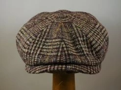 Stetson Hatteras Newsboy Cap Woolmix Geruit Bordeaux -Hoeden Winkel 1799759193