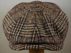Stetson Hatteras Newsboy Cap Woolmix Geruit Bordeaux -Hoeden Winkel 1799759196