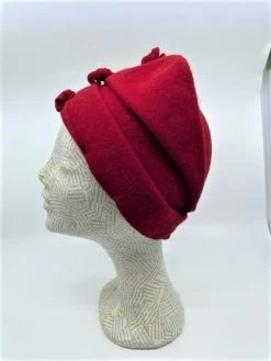 Céline Robert Design Wolvilt Baret Knot Rood -Hoeden Winkel 1802304843