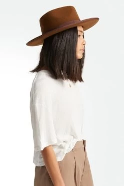 Brixton Reno Fedora Coffee -Hoeden Winkel 1802599185