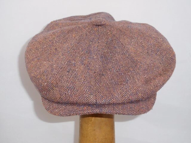 Stetson Hatteras Newsboy Cap Silk Visgraat Bordeaux 4 Stetson Hatteras Newsboy Cap Silk Visgraat Bordeaux - Afbeelding 2
