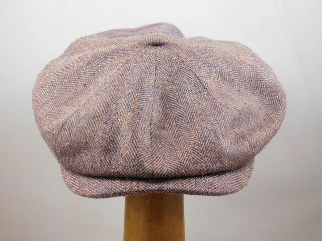 Stetson Hatteras Newsboy Cap Silk Visgraat Bordeaux 5 Stetson Hatteras Newsboy Cap Silk Visgraat Bordeaux - Afbeelding 3