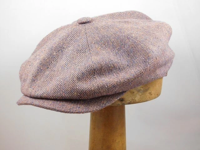 Stetson Hatteras Newsboy Cap Silk Visgraat Bordeaux 6 Stetson Hatteras Newsboy Cap Silk Visgraat Bordeaux - Afbeelding 4