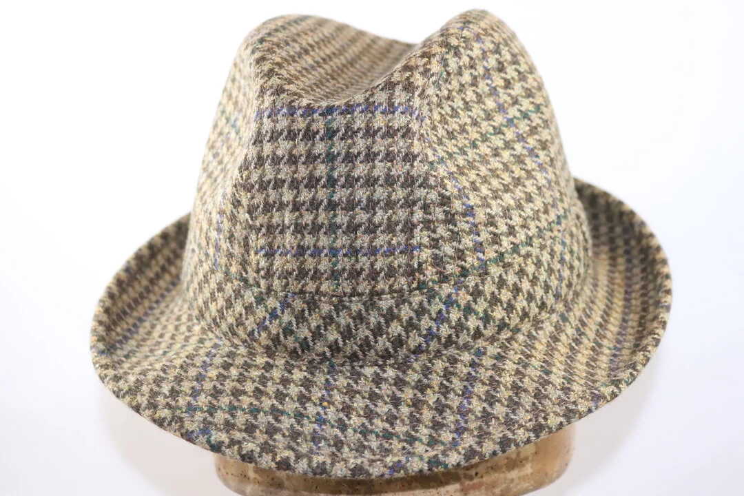 Portaluri Trilby Tweedhoed Ruit Bruin 4 Portaluri Trilby Tweedhoed Ruit Bruin - Afbeelding 2