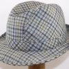 Portaluri Trilby Tweedhoed Grote Ruit Grijs -Hoeden Winkel 1804051209