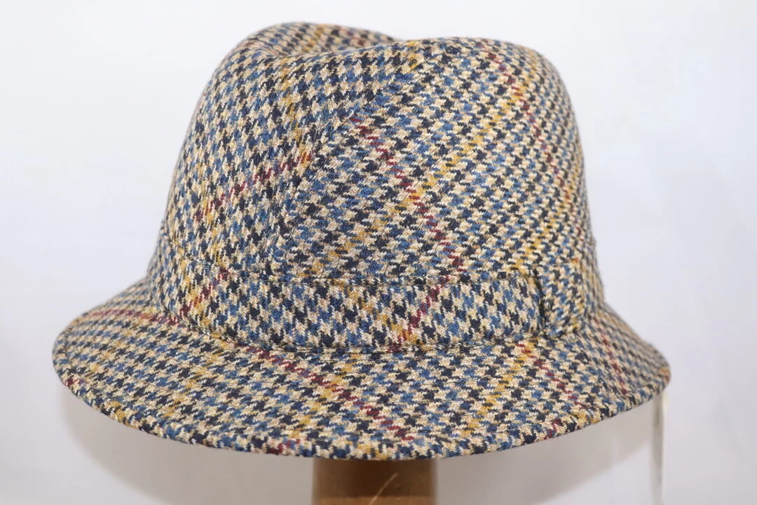 Portaluri Casual Tweedhoed Ruit Beige 3 Portaluri Casual Tweedhoed Ruit Beige