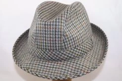 Portaluri Trilby Tweedhoed Ruit Grijs Petrol