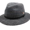 Mayser Hugo Wol Tweed Ruit GRIJS -Hoeden Winkel 1806636744