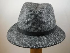 Mayser Hugo Wol Spikkel Tweed GRIJS ZWART 7 Mayser Hugo Wol Spikkel Tweed GRIJS ZWART -Hoeden Winkel 1806638583