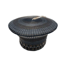 Isicholo Traditional Zulu Matron Hat Black White And Beige -Hoeden Winkel 1809162432