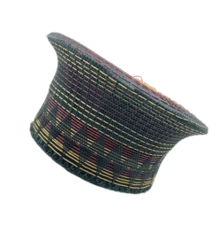 Isicholo Traditional Zulu Matron Hat Black Bordeaux And Beige 11 Isicholo Traditional Zulu Matron Hat Black Bordeaux And Beige -Hoeden Winkel 1809162579