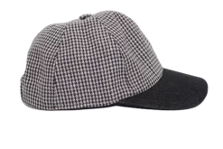 City Sport Baseball Cap Zijde Zwart Grijs Dots