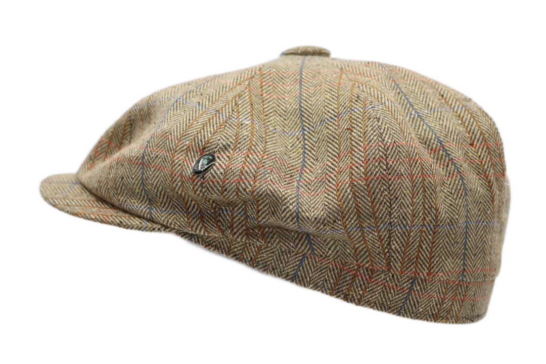 City Sport Ballonpet Zijde Visgraat Beige En Blauw 5 City Sport Ballonpet Zijde Visgraat Beige En Blauw - Afbeelding 3