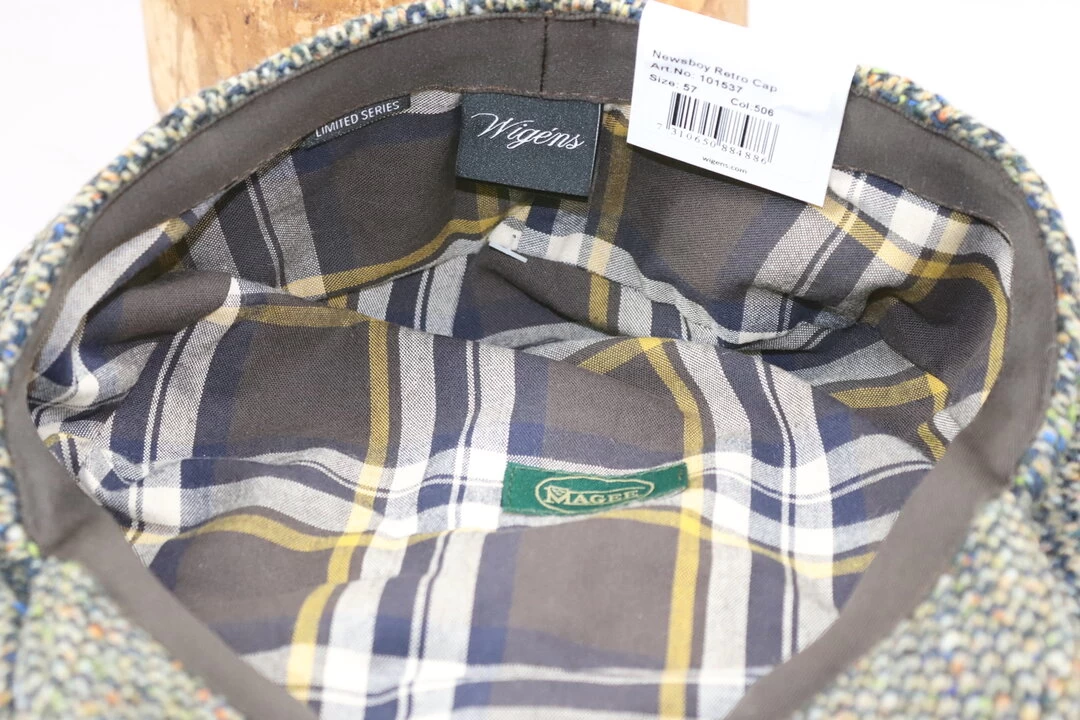 Wigens Newsboy Retro Cap Melee Olive 6 Wigens Newsboy Retro Cap Melee Olive - Afbeelding 4