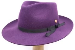 Mayser Fedora Ari Woolfelt Aubergine -Hoeden Winkel 1814161980