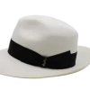 Borsalino Panama Classic Fino Wide Brim White And Black -Hoeden Winkel 1841317443