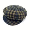 Portaluri Harristweed Volumineuze Ballonpet Oker Marineblauw Ruit -Hoeden Winkel 1851443745