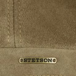 Stetson Hatteras Newsboy Cap Calf Leather Brown Beige -Hoeden Winkel 1864790601